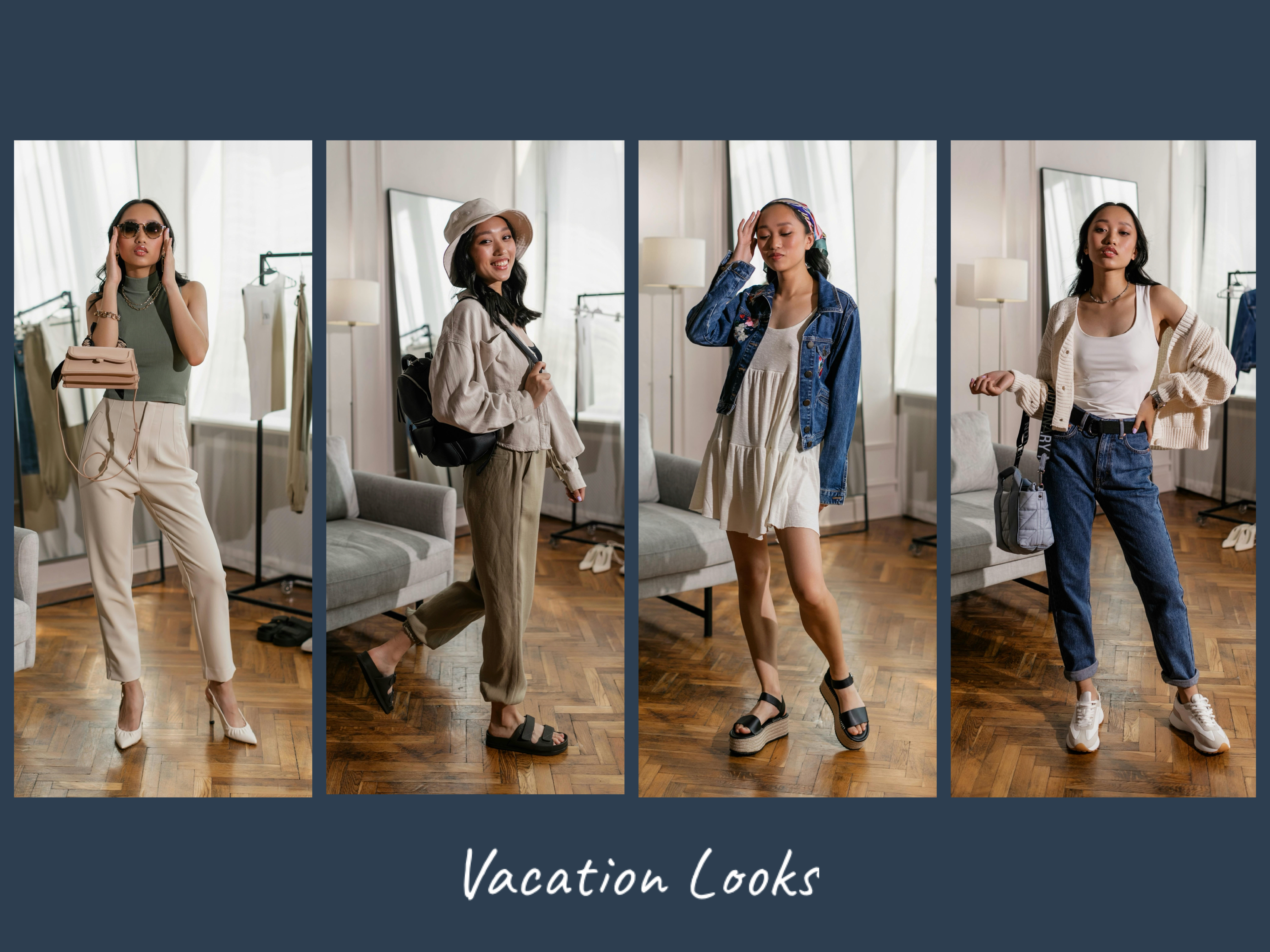 Outfit comparison collage made with Autoframe.