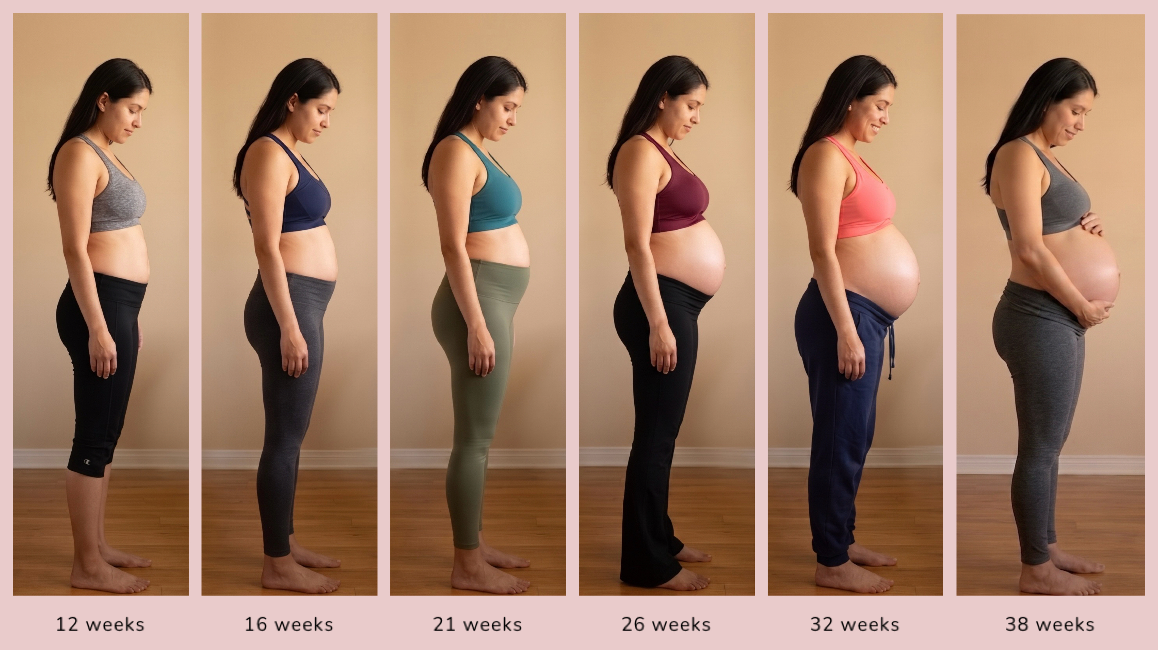 Pregnancy week-by-week collage made with Autoframe.